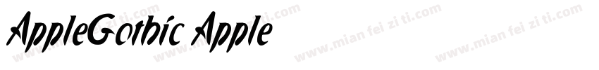 AppleGothic Apple哥特式字体转换